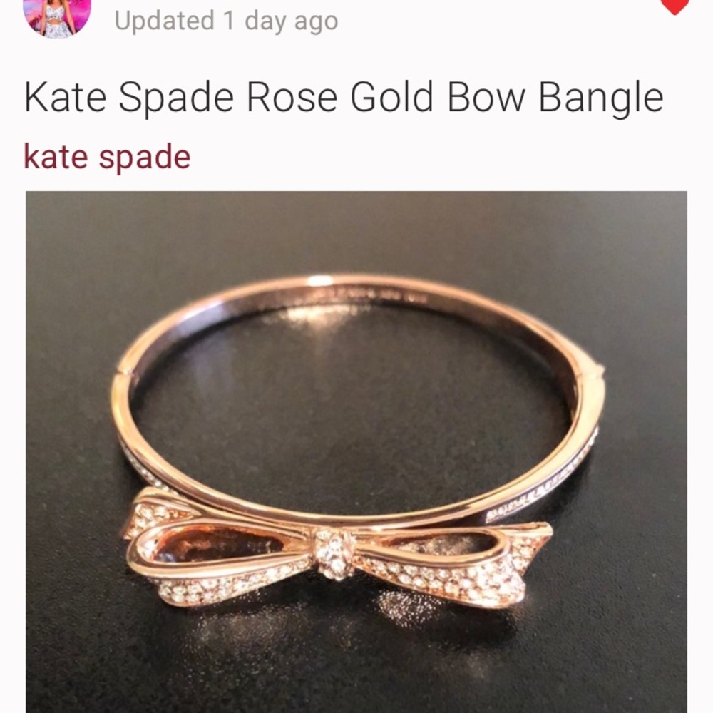 Kate of spade diamond bow bracelet